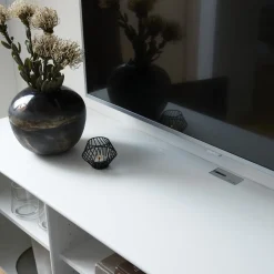 Mistral AV TV-møbel med 2 låger hvid/sort