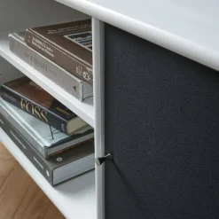 Mistral AV TV-møbel med 2 låger hvid/sort