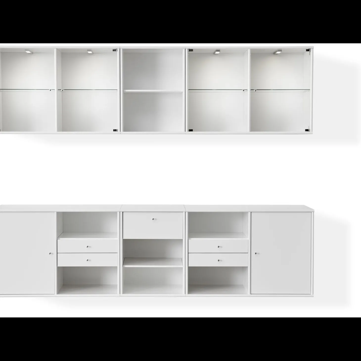 Mistral Classic Reolopstilling med 2 hvide reoler