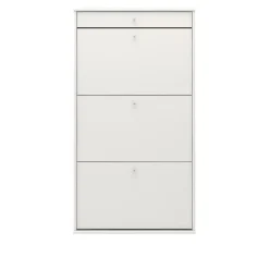 Mistral Classic Skoskab med 3 låger + 1 skuffe hvid