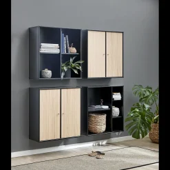 Mistral KUBUS Reoopstilling med 4 moduler + 4 låger sort/eg