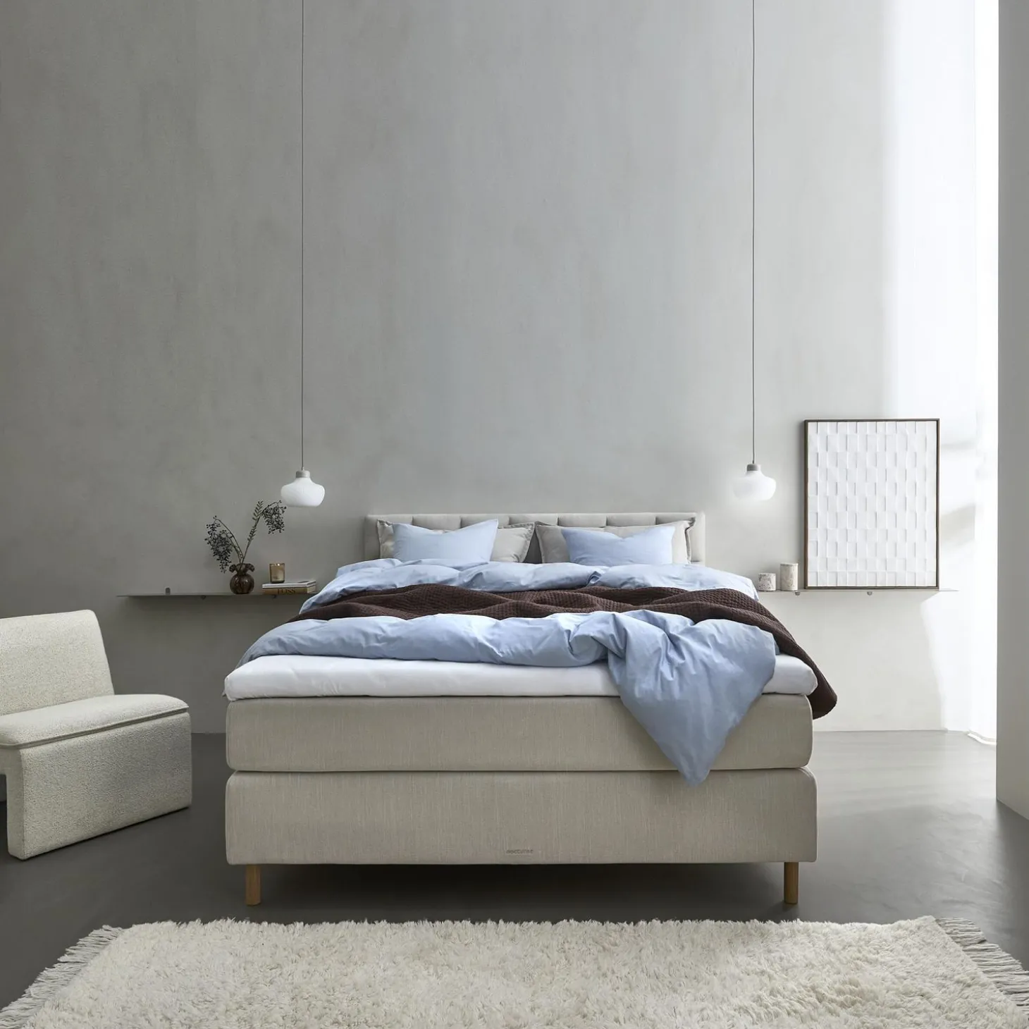 Nocturne Exclusive Plus inkl. topmadras, 180 x 210 cm kontinentalseng