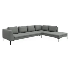 Nordskov højrevendt hjørnesofa med pufafslutning