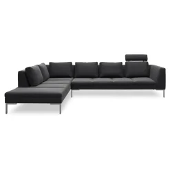 Nordskov venstrevendt hjørnesofa med pufafslutning