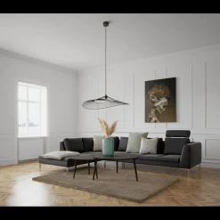 Nordskov venstrevendt hjørnesofa med pufafslutning