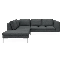 Nordskov venstrevendt hjørnesofa med pufafslutning