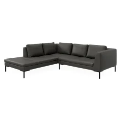 Nordskov venstrevendt hjørnesofa med pufafslutning
