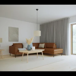 Nyland højrevendt hjørnesofa med pufafslutning