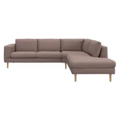 Nyland højrevendt hjørnesofa med pufafslutning