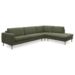 Nyland højrevendt hjørnesofa med pufafslutning