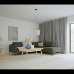Nyland højrevendt hjørnesofa med pufafslutning