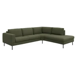 Nyland højrevendt hjørnesofa med pufafslutning