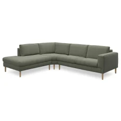 Nyland venstrevendt hjørnesofa med pufafslutning