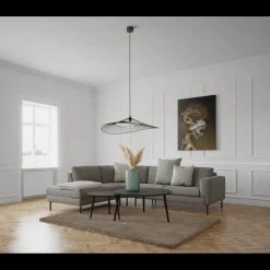 Nyland venstrevendt hjørnesofa med pufafslutning