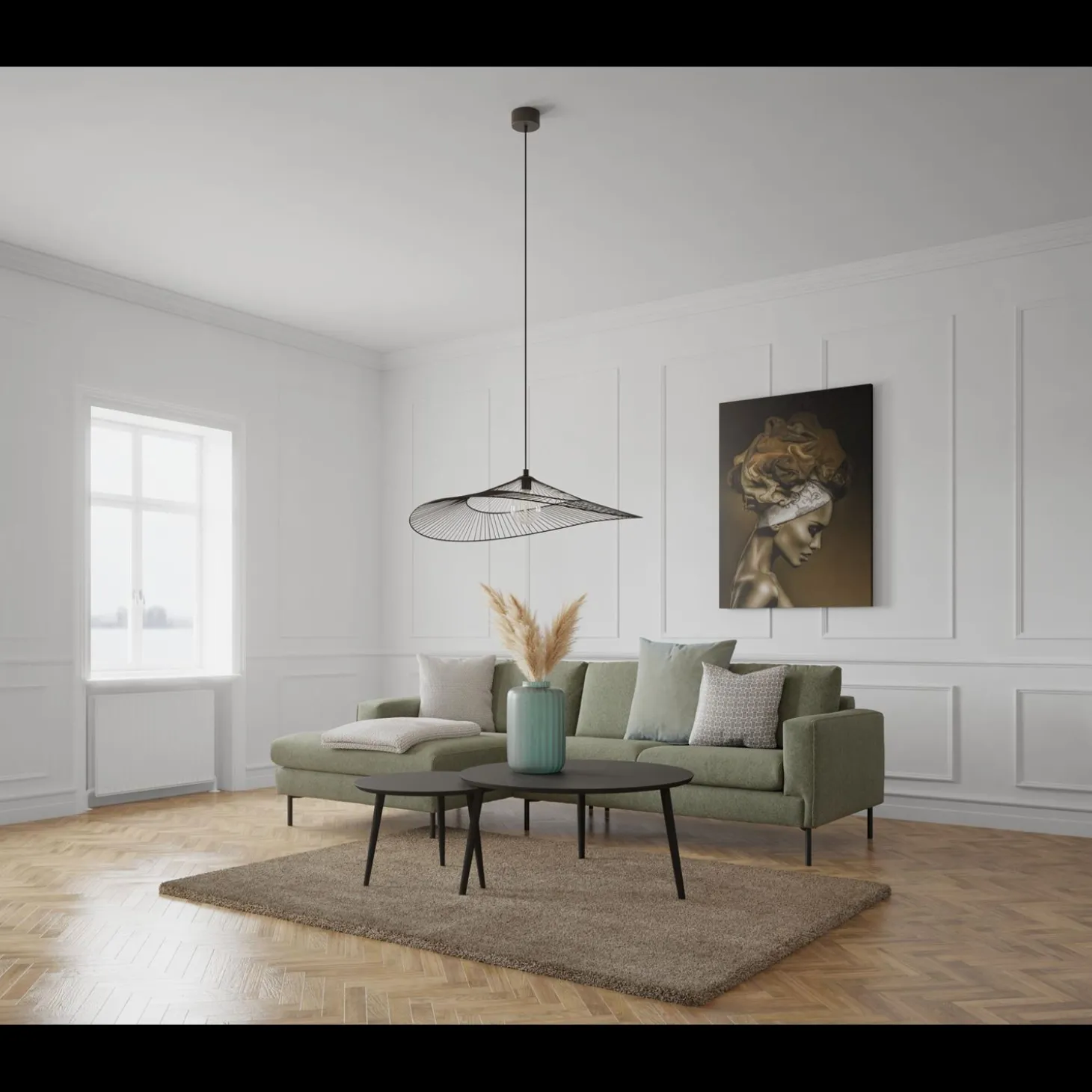 Nyland venstrevendt sofa med chaiselong