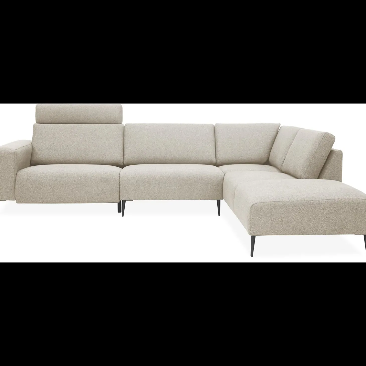Remus højrevendt sofa med pufafslutning
