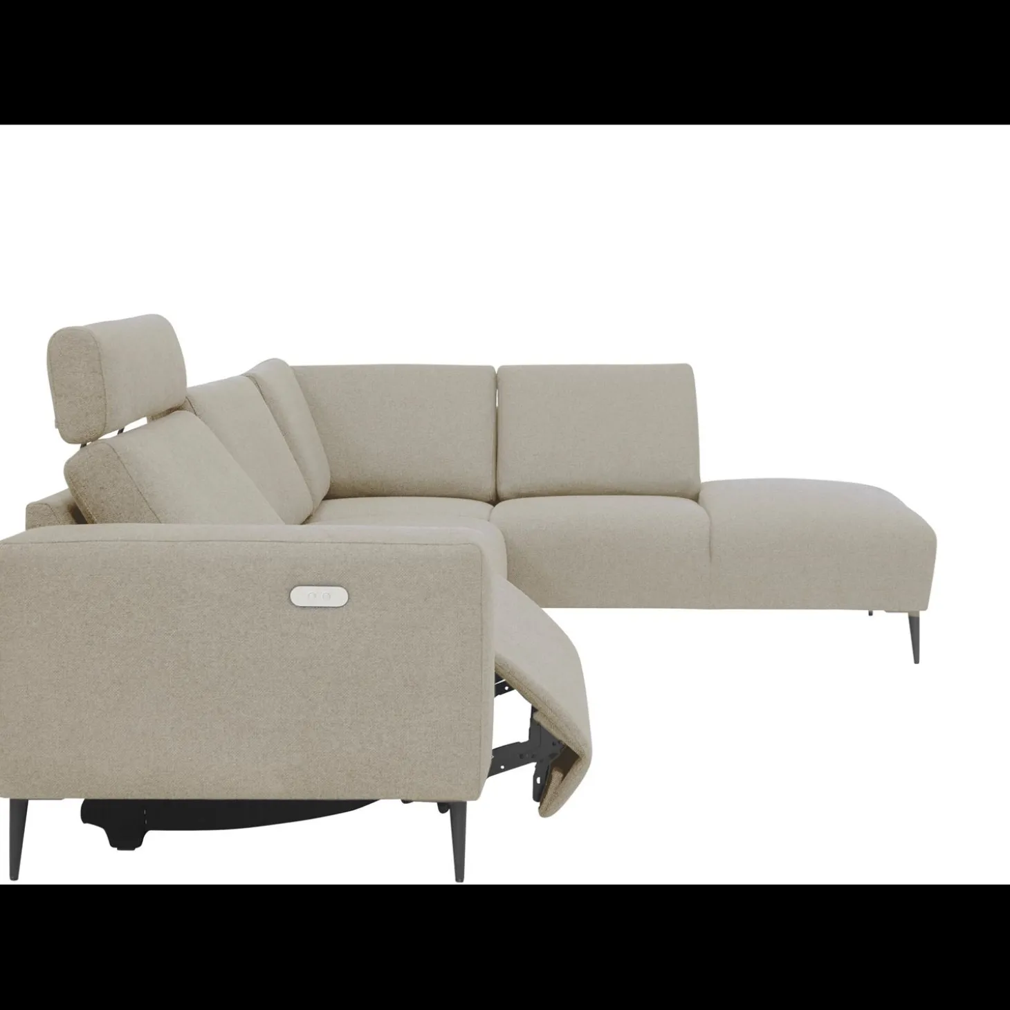 Remus højrevendt sofa med pufafslutning