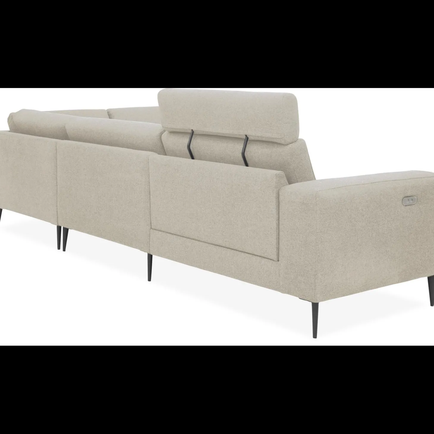 Remus højrevendt sofa med pufafslutning