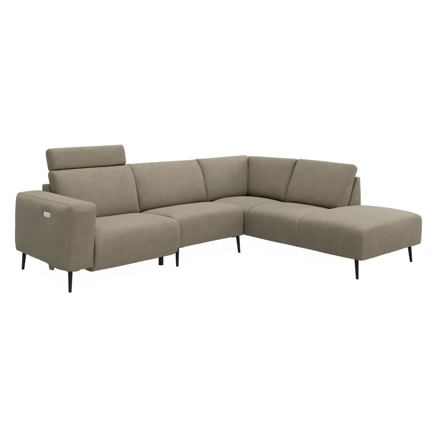 Remus højrevendt sofa med pufafslutning