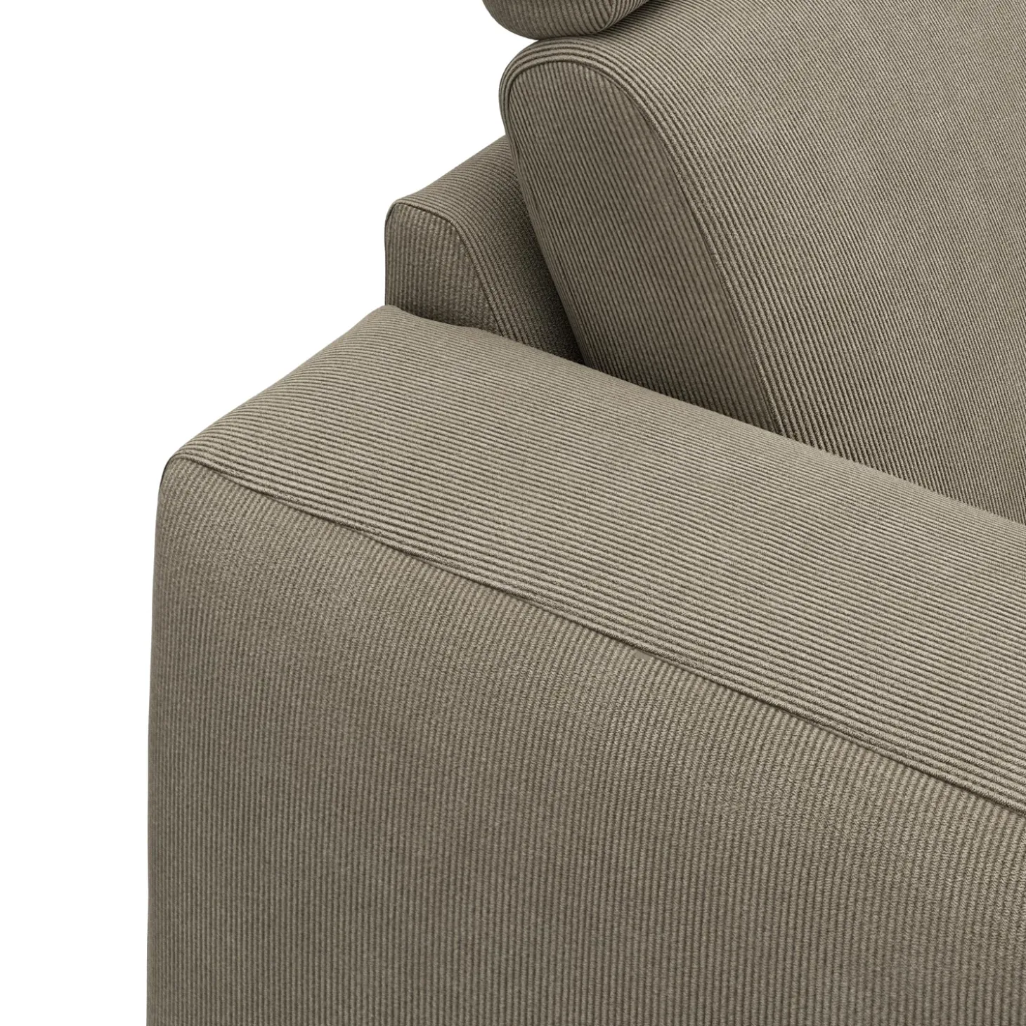 Remus højrevendt sofa med pufafslutning