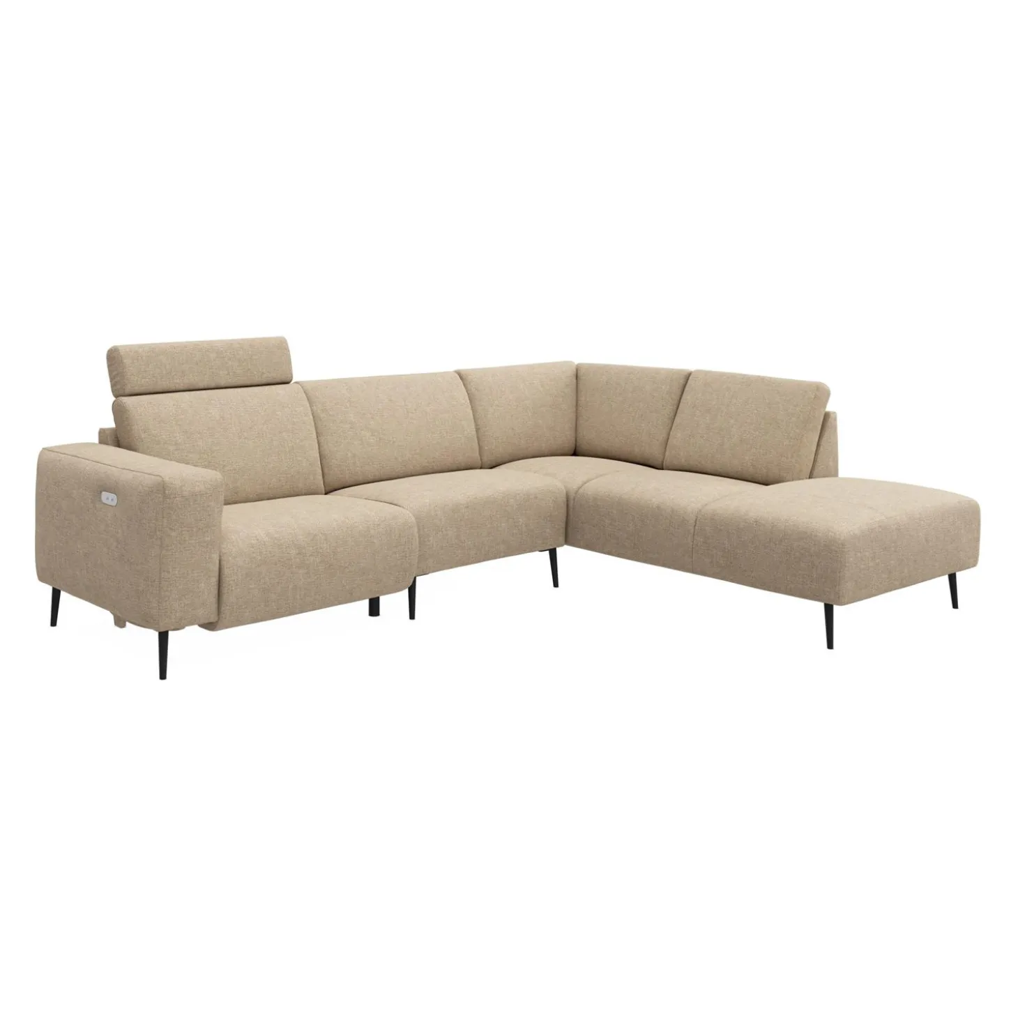 Remus højrevendt sofa med pufafslutning