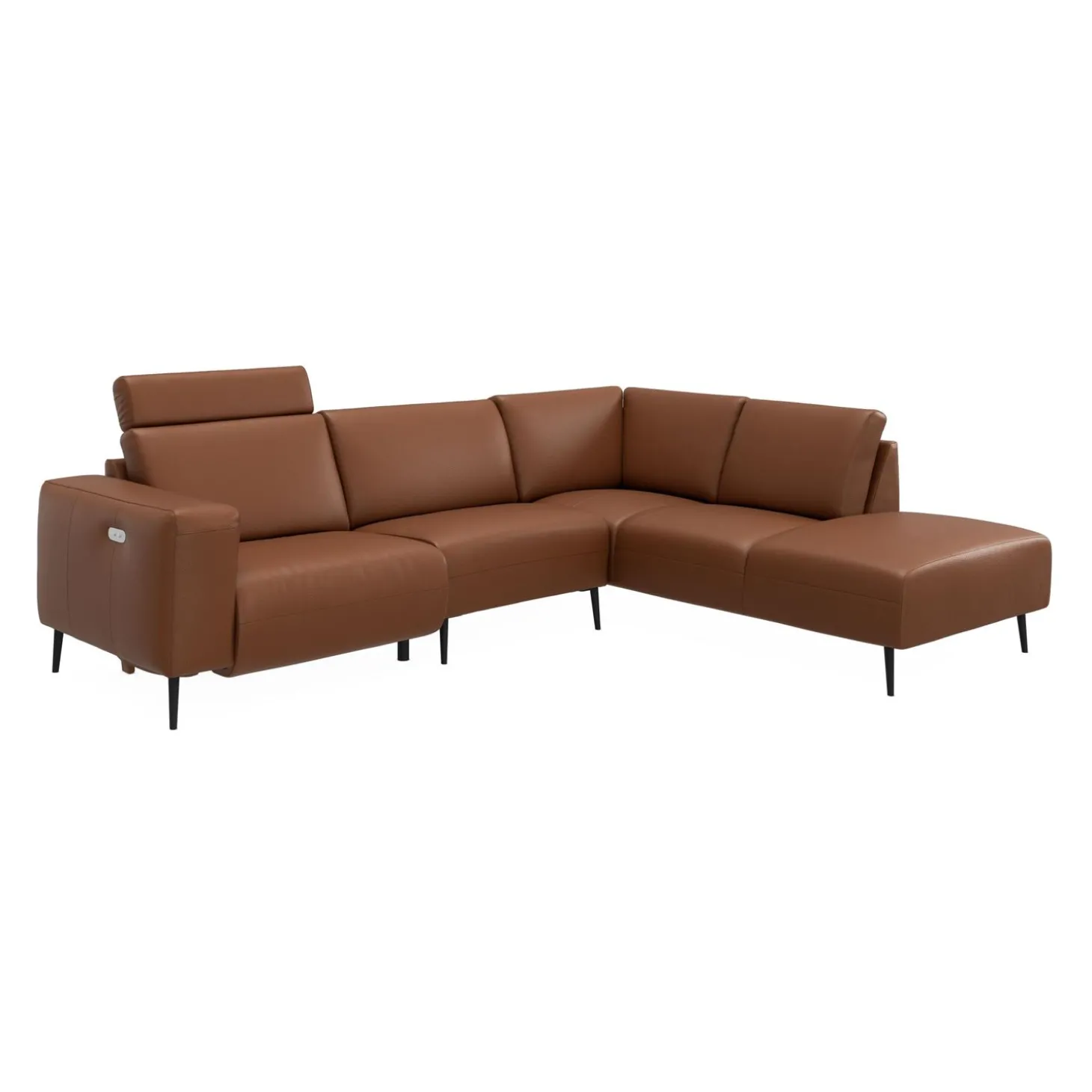 Remus højrevendt sofa med pufafslutning