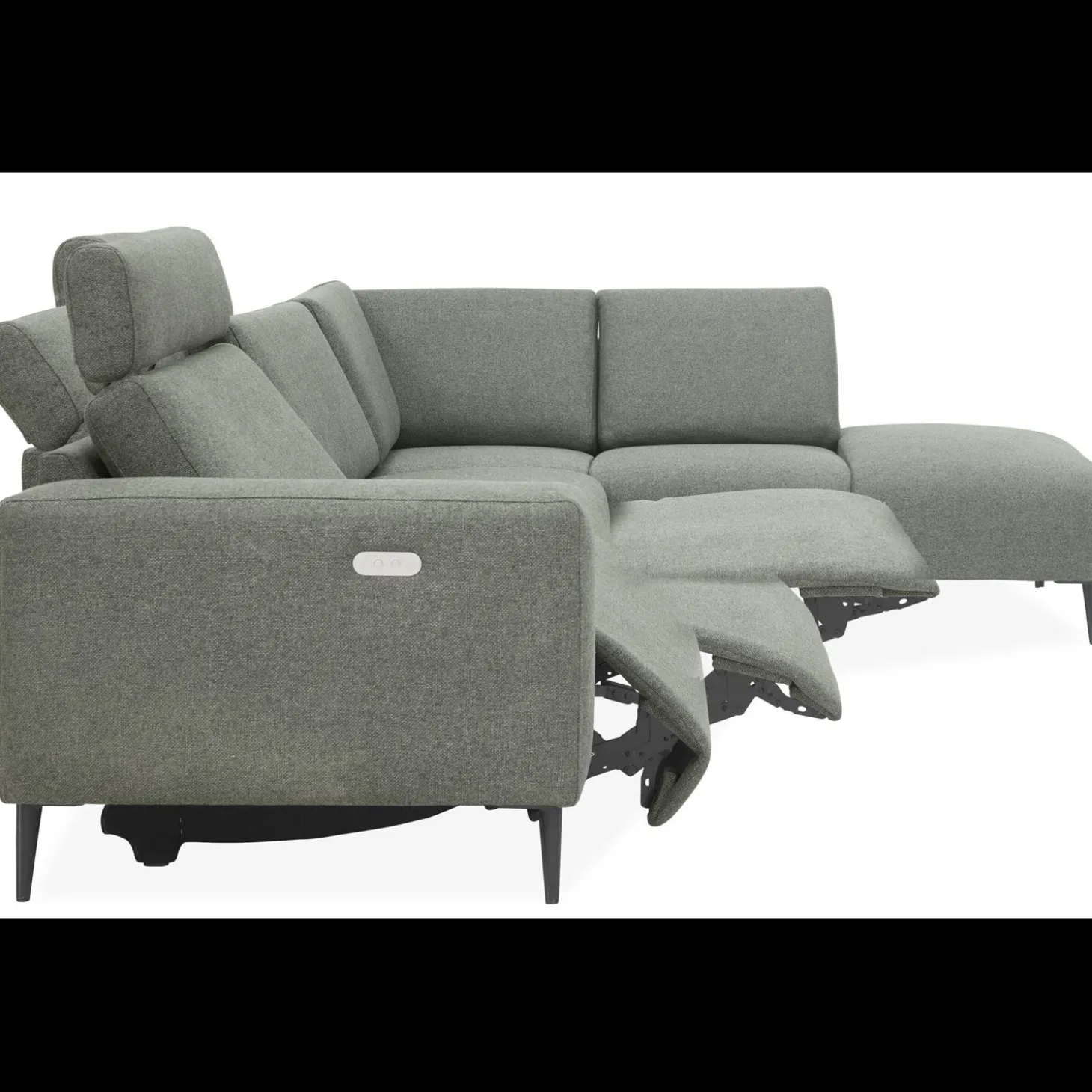 Remus højrevendt sofa med pufafslutning