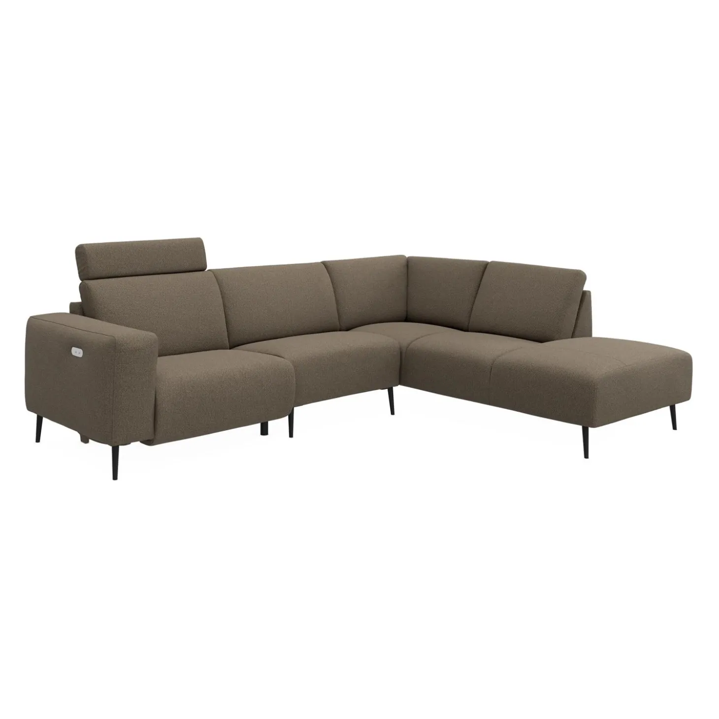 Remus højrevendt sofa med pufafslutning