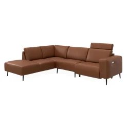 Remus venstrevendt sofa med pufafslutning