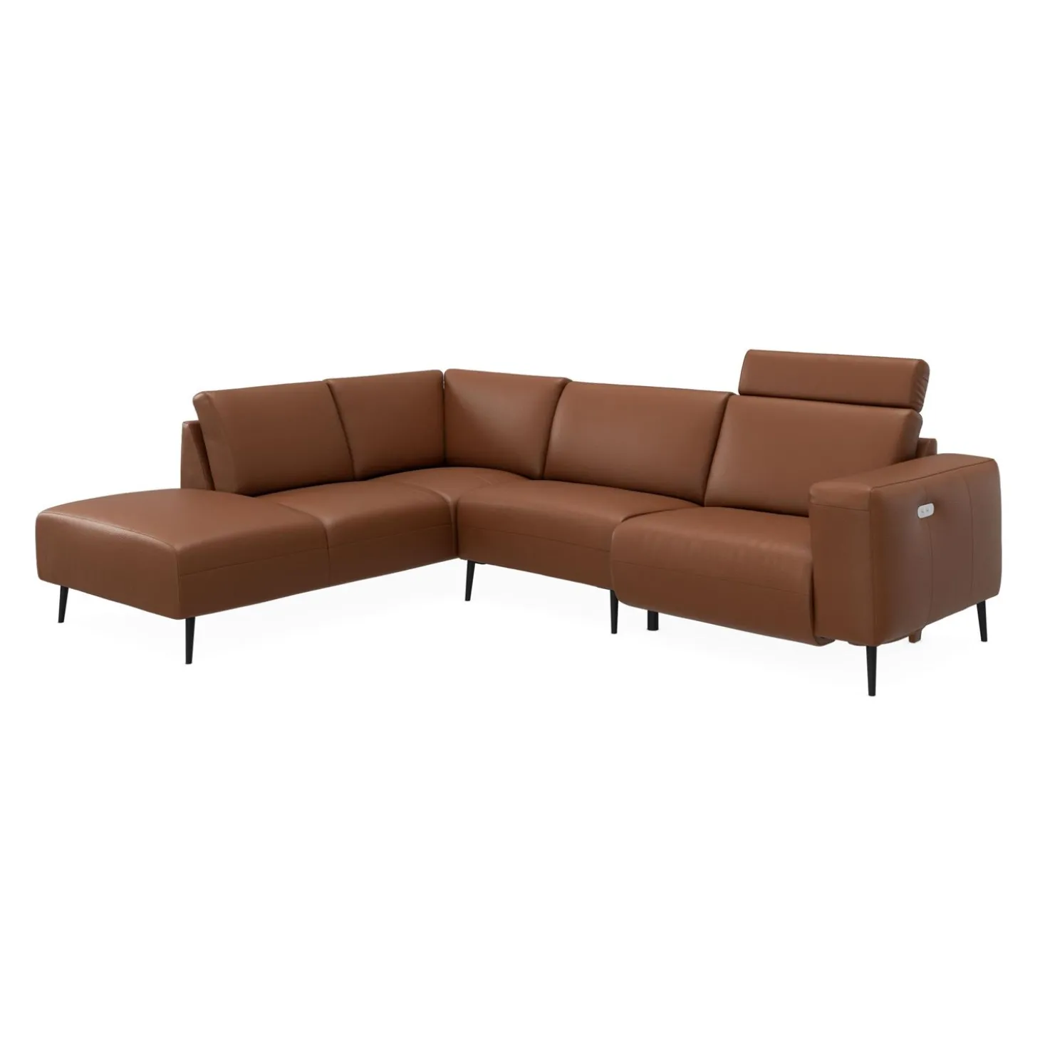 Remus venstrevendt sofa med pufafslutning
