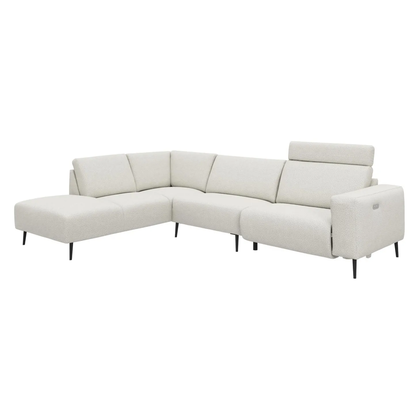 Remus venstrevendt sofa med pufafslutning
