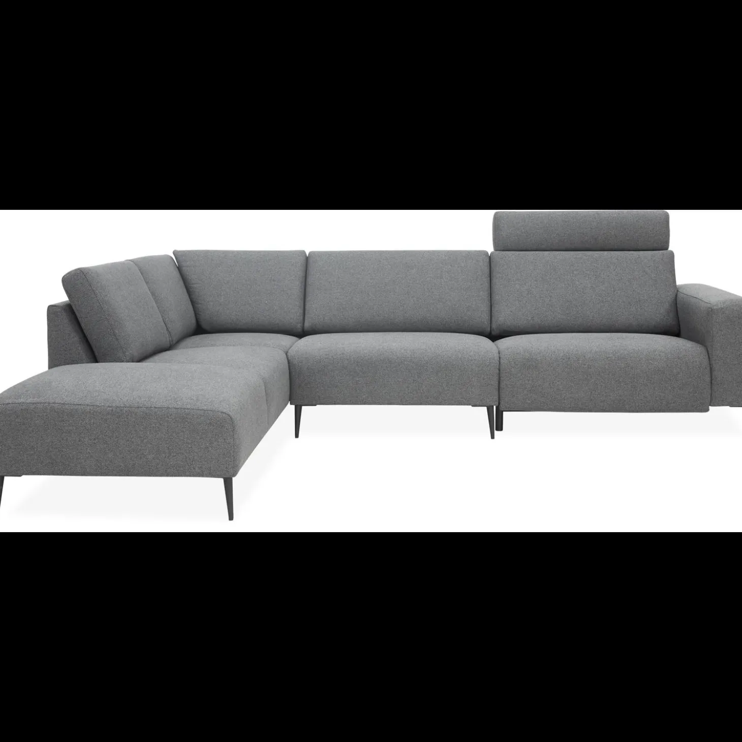 Remus venstrevendt sofa med pufafslutning