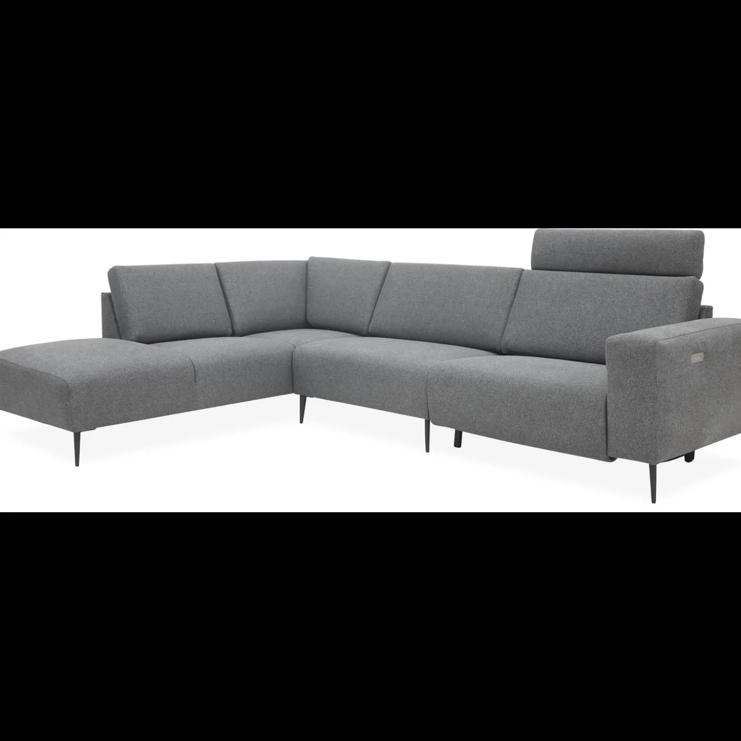 Remus venstrevendt sofa med pufafslutning
