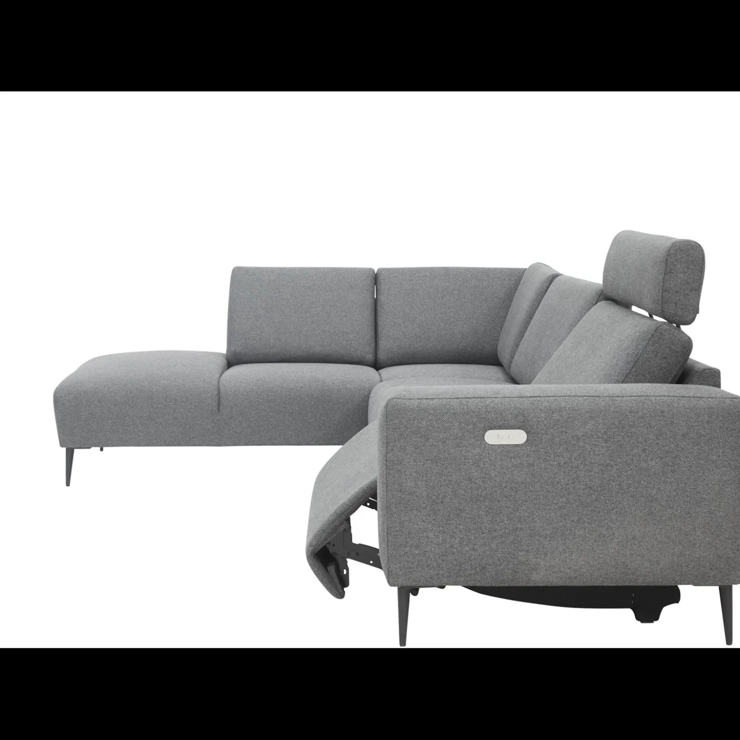 Remus venstrevendt sofa med pufafslutning