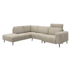 Remus venstrevendt sofa med pufafslutning