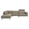 Remus venstrevendt sofa med pufafslutning