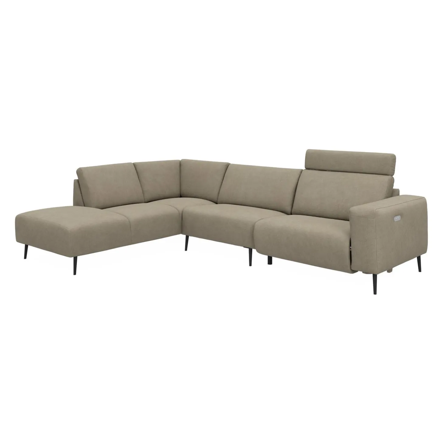 Remus venstrevendt sofa med pufafslutning