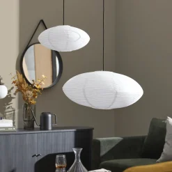 Riisi oval Lampeskærm 27 x 60 cm