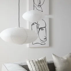 Riisi oval Lampeskærm 27 x 60 cm