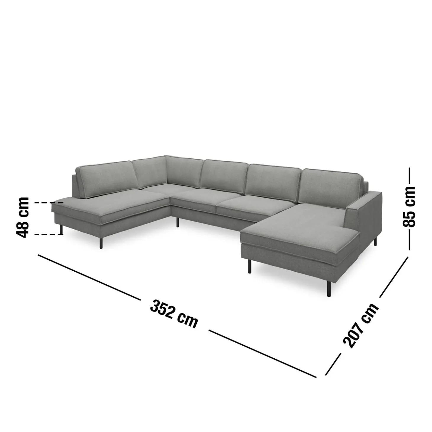 Scott højrevendt hjørnesofa med chaiselong