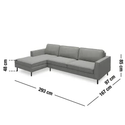 Scott venstrevendt sofa med chaiselong