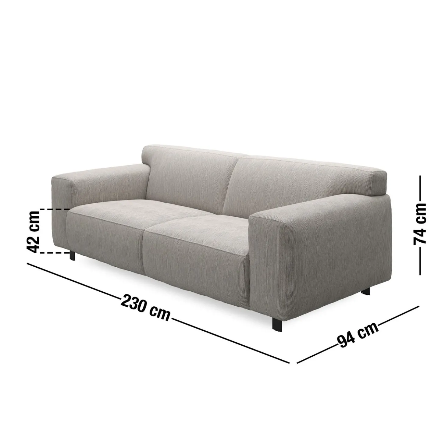 Siena 3 pers. m/2 sæder Sofa