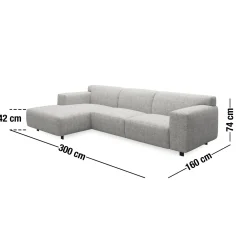 Siena venstrevendt sofa med chaiselong