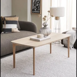 Skovby SM244/264 Sofabord med bordplade + stel i massiv eg