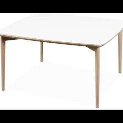 Skovby SM242/265 Sofabord med plade i hvid laminat + stel i lyst træ