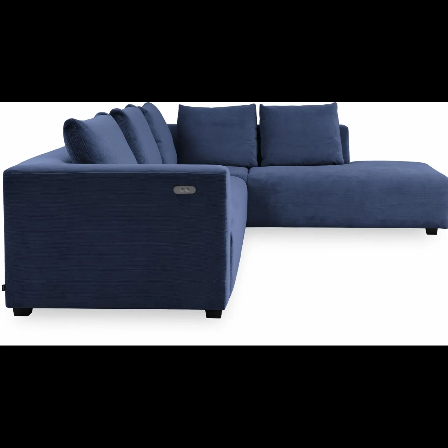 Solaro højrevendt hjørnesofa med pufafslutning