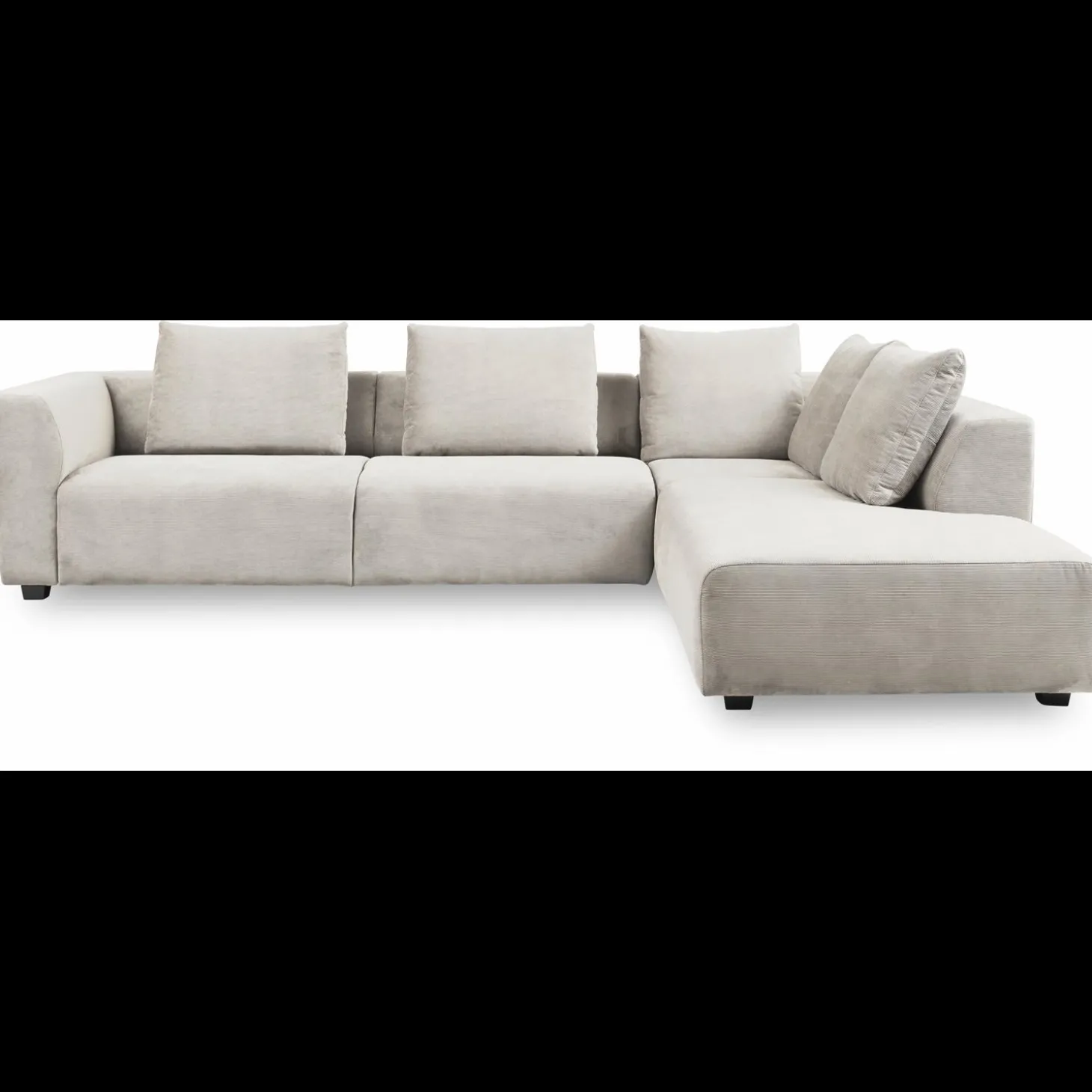 Solaro højrevendt hjørnesofa med pufafslutning