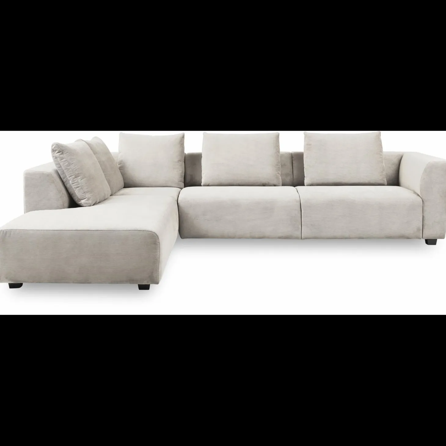 Solaro venstrevendt hjørnesofa med pufafslutning