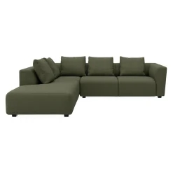 Solaro venstrevendt hjørnesofa med pufafslutning