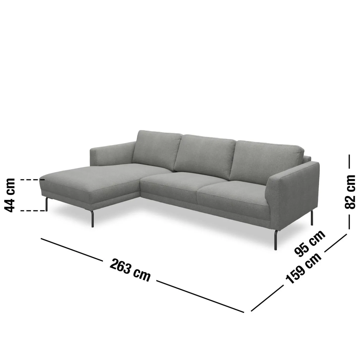 Springfield venstrevendt sofa med chaiselong